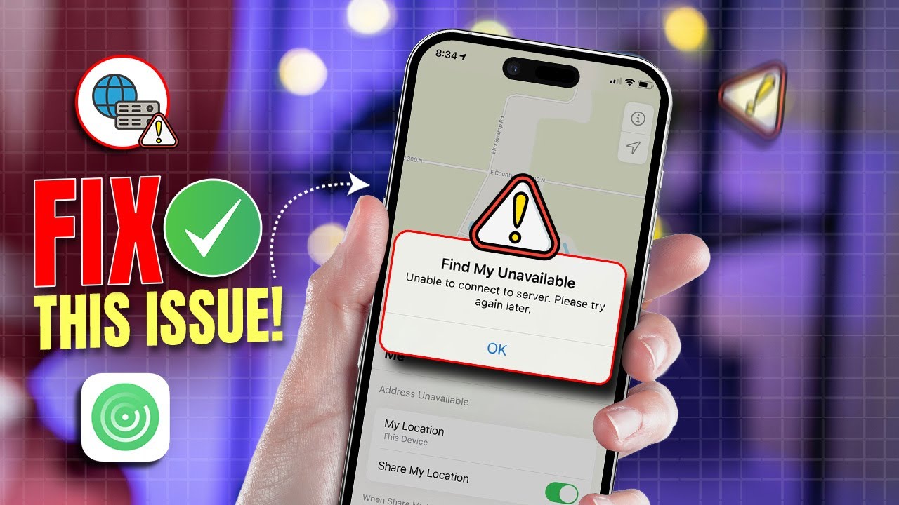 find my iphone unable to connect to server